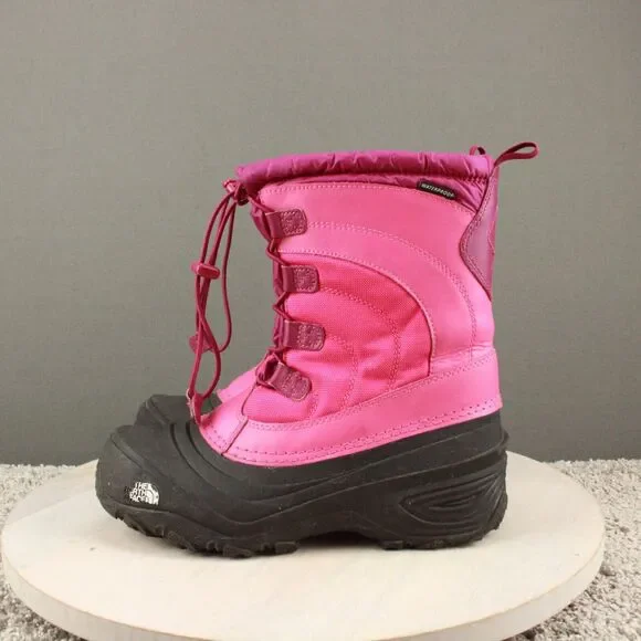 North Face Boots Kids 5 Pink Alpenglow Insulated Waterproof Winter Snow - Picture 6 of 12